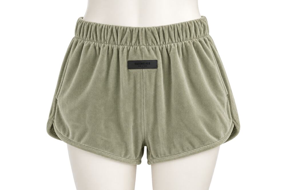 Fear of God Essentials Velour Beach Shorts - Seafoam Green - Size XS